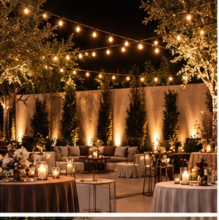 Warm event setting shown as a design concept